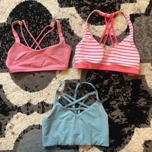Sports Bra Lot Lululemon Under Armour Pink 4 S